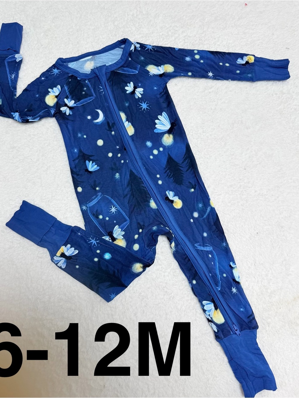 Little Sleepies Firefly Glow zippy 6-12m shorty 2T